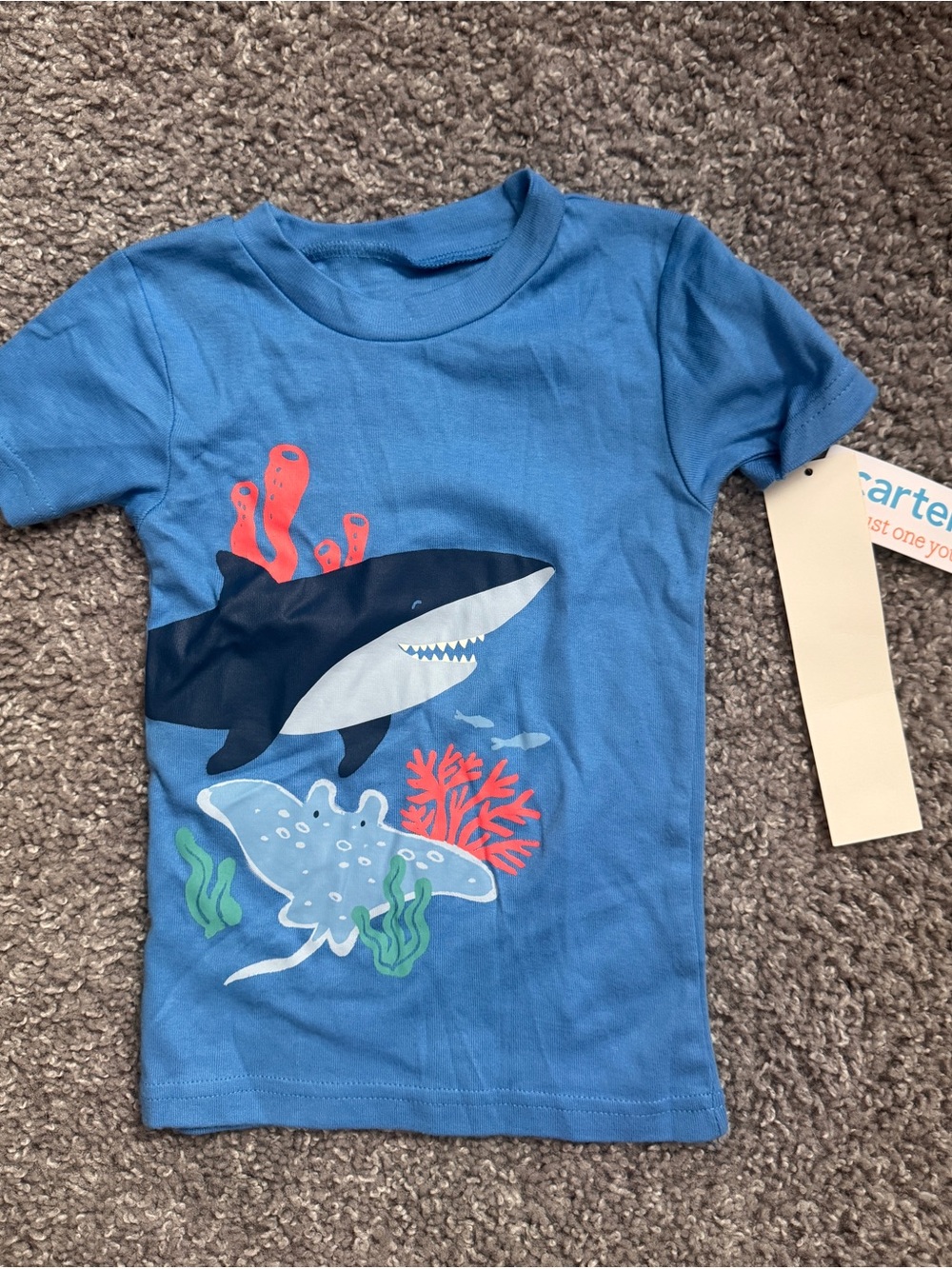 Carter's Blue Shark & Ray Graphic Tee - Kids-2T